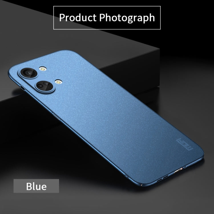 For OnePlus Ace 2V / Nord 3 MOFI Fandun Series Frosted PC Ultra-thin All-inclusive Phone Case(Blue) - OnePlus Cases by MOFI | Online Shopping South Africa | PMC Jewellery