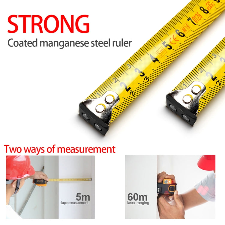 SNDWAY SW-TM60 60m Digital Rangefinder Laser Distance Meter Tape Multi-function Self-Locking Hand Tool Device - free shipping - PMC Jewellery - Order now!