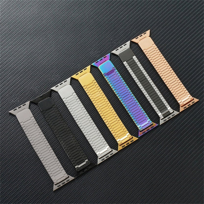 For Apple Watch SE 2022 40mm Bamboo Magnetic Stainless Steel Metal Watch Strap(Titanium Color) - Watch Bands by PMC Jewellery | Online Shopping South Africa | PMC Jewellery