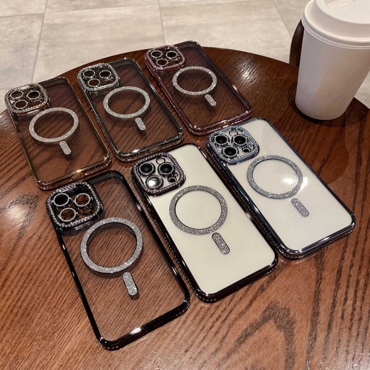 For iPhone 16 Pro Max Diamond Plated MagSafe TPU Phone Case(Gold) - iPhone 16 Pro Max Cases by PMC TechLife | Online Shopping South Africa | PMC TechLife | Buy Now Pay Later Mobicred
