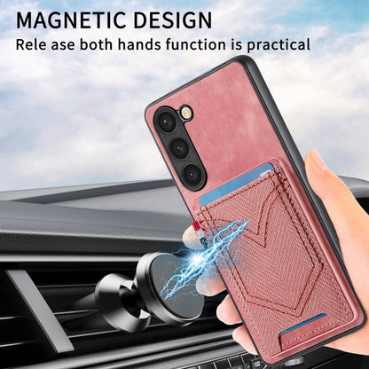 For Samsung Galaxy S25 Ultra 5G Denim Texture Leather Skin Phone Case with Card Slot(Pink) - Galaxy S25 Ultra 5G Cases by PMC Jewellery | Online Shopping South Africa | PMC Jewellery | Buy Now Pay Later Mobicred