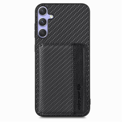 For Samsung Galaxy S25 Ultra 5G Carbon Fiber Magnetic Card Wallet RFID Blocking Phone Case(Black) - Galaxy S25 Ultra 5G Cases by PMC Jewellery | Online Shopping South Africa | PMC Jewellery | Buy Now Pay Later Mobicred