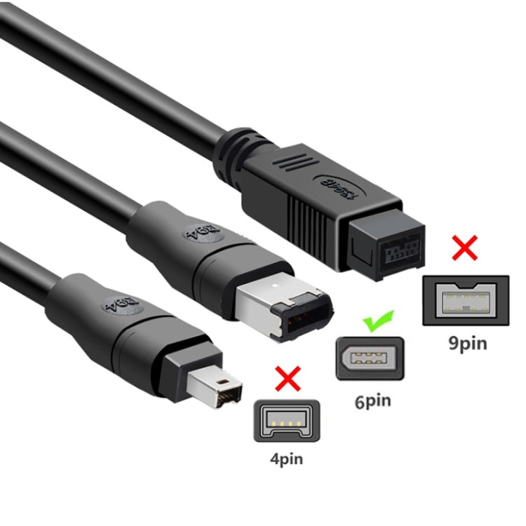 JUNSUNMAY Firewire IEEE 1394 6 Pin Male to USB 2.0 Male Adaptor Convertor Cable Cord, Length:1.8m - USB Cable by JUNSUNMAY | Online Shopping South Africa | PMC TechLife | Buy Now Pay Later Mobicred