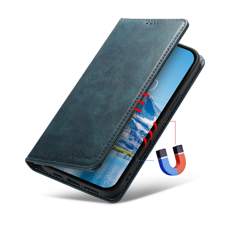 For iPhone 16 Pro Max Suteni J02 Oil Wax Wallet Leather Phone Case(Blue) - iPhone 16 Pro Max Cases by Suteni | Online Shopping South Africa | PMC Jewellery | Buy Now Pay Later Mobicred