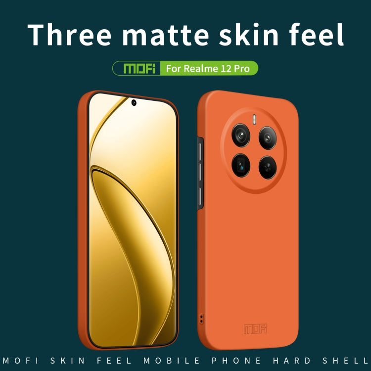 For Realme 12 Pro / 12 Pro+ MOFI Qin Series Skin Feel All-inclusive PC Phone Case(Orange) - Realme Cases by MOFI | Online Shopping South Africa | PMC Jewellery