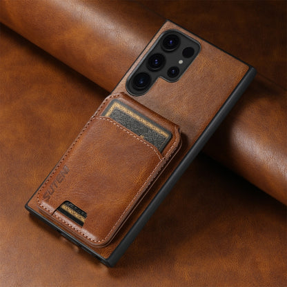 For Samsung Galaxy S24+ 5G Suteni H02 Leather Wallet Stand Back Phone Case(Brown) - Galaxy S24+ 5G Cases by Suteni | Online Shopping South Africa | PMC Jewellery | Buy Now Pay Later Mobicred