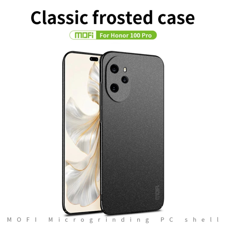 For Honor 100 Pro MOFI Fandun Series Frosted PC Ultra-thin All-inclusive Phone Case(Green) - Honor Cases by MOFI | Online Shopping South Africa | PMC Jewellery