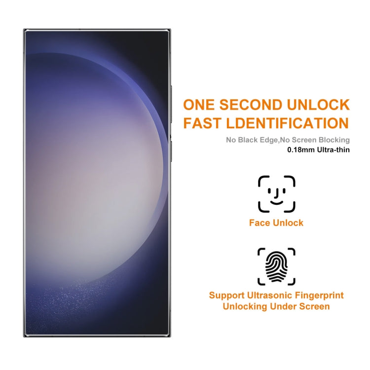 For Samsung Galaxy S24 Ultra 5G 2pcs ENKAY 0.18mm High Aluminum-silicon Tempered Glass Film, Support Ultrasonic Fingerprint Unclock - Galaxy S24 Ultra 5G Tempered Glass by ENKAY | Online Shopping South Africa | PMC Jewellery