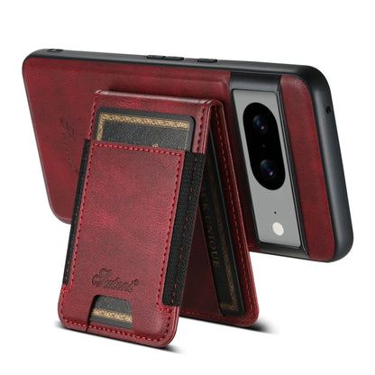 For Google Pixel 8 Suteni H17 Oil Eax Leather Detachable Wallet Phone Case(Red) - Google Cases by Suteni | Online Shopping South Africa | PMC Jewellery | Buy Now Pay Later Mobicred