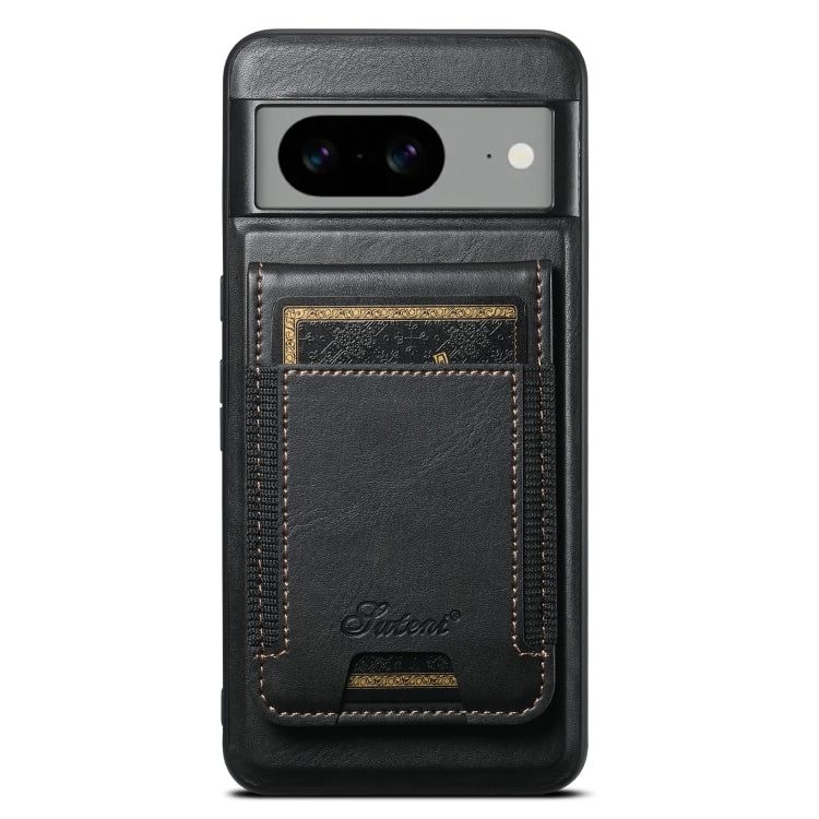 For Google Pixel 7a Suteni H17 Oil Eax Leather Detachable Wallet Phone Case(Black) - Google Cases by Suteni | Online Shopping South Africa | PMC Jewellery | Buy Now Pay Later Mobicred