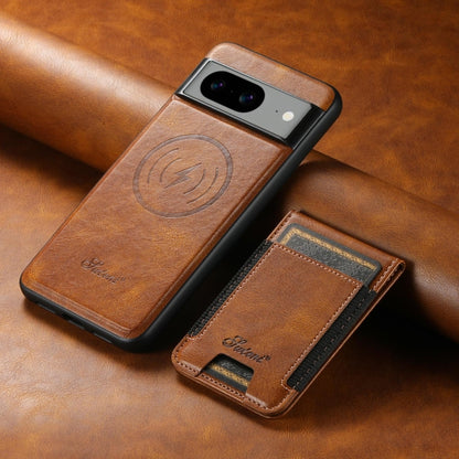 For Google Pixel 6 Pro Suteni H17 Oil Eax Leather Detachable Wallet Phone Case(Brown) - Google Cases by Suteni | Online Shopping South Africa | PMC Jewellery | Buy Now Pay Later Mobicred