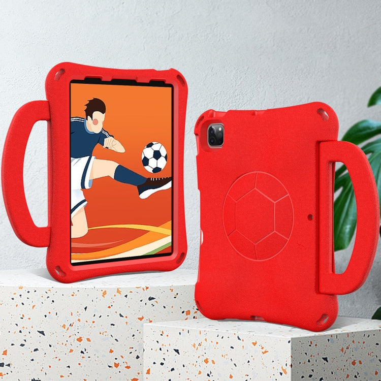 For iPad Air 11 2024 Handle Football Shaped EVA Shockproof Tablet Case(Red) - iPad Air 11 2024 Cases by PMC TechLife | Online Shopping South Africa | PMC TechLife | Buy Now Pay Later Mobicred
