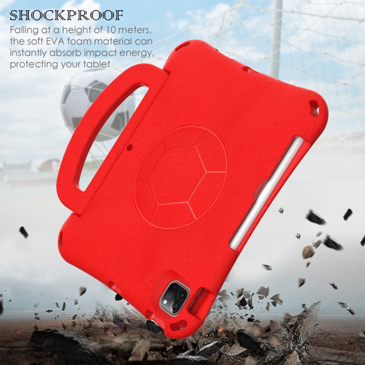 For iPad Air 11 2024 Handle Football Shaped EVA Shockproof Tablet Case(Red) - iPad Air 11 2024 Cases by PMC Jewellery | Online Shopping South Africa | PMC Jewellery | Buy Now Pay Later Mobicred