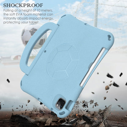 For iPad Air 11 2024 Handle Football Shaped EVA Shockproof Tablet Case(Light Blue) - iPad Air 11 2024 Cases by PMC Jewellery | Online Shopping South Africa | PMC Jewellery | Buy Now Pay Later Mobicred