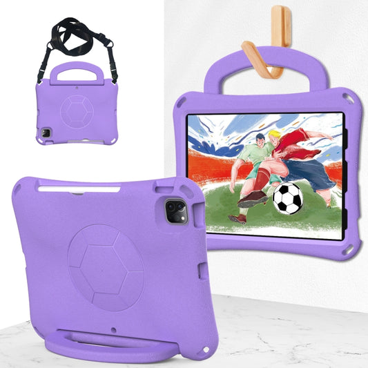 For iPad Pro 11 2024 Handle Football Shaped EVA Shockproof Tablet Case(Light Purple) - iPad Pro 11 2024 Cases by PMC Jewellery | Online Shopping South Africa | PMC Jewellery | Buy Now Pay Later Mobicred