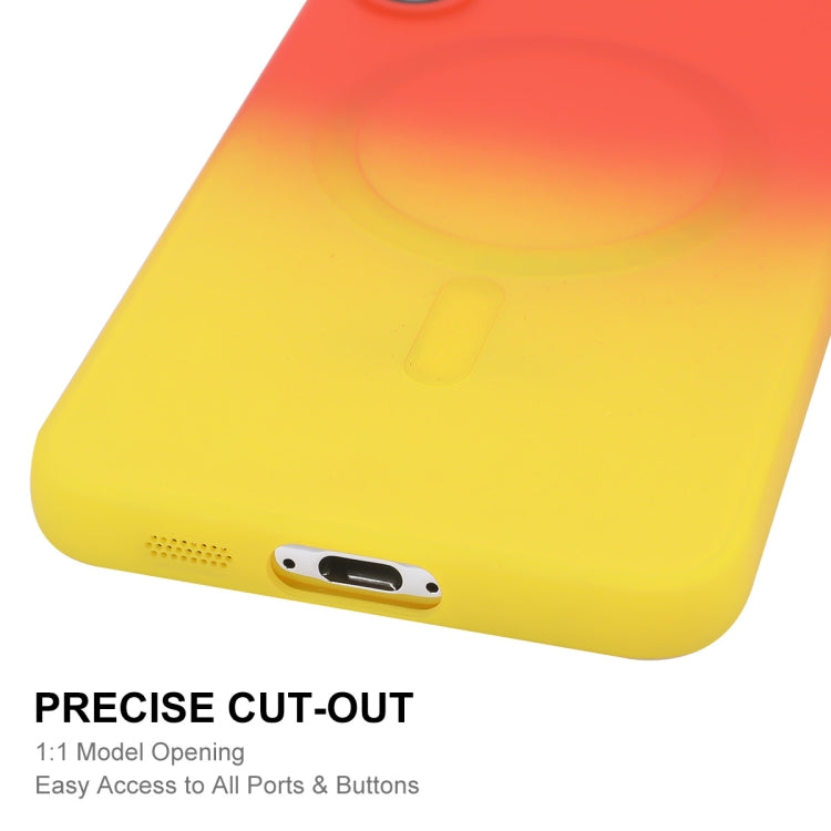 For Samsung Galaxy S23+ 5G ENKAY Hat-Prince MagSafe Rainbow Gradient Silicone Phone Case with Lens Film(Dark Blue) - Galaxy S23+ 5G Cases by ENKAY | Online Shopping South Africa | PMC Jewellery