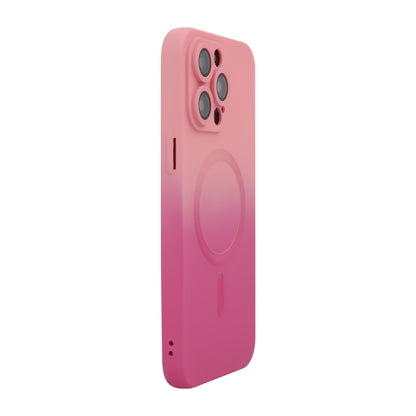 For iPhone 16 Pro Max ENKAY Hat-Prince MagSafe Rainbow Gradient Silicone Phone Case with Lens Film(Pink Rose) - iPhone 16 Pro Max Cases by ENKAY | Online Shopping South Africa | PMC Jewellery | Buy Now Pay Later Mobicred