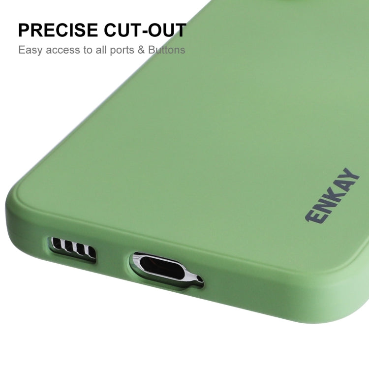 For Samsung Galaxy S24 5G ENKAY Liquid Silicone Soft Shockproof Phone Case(Beige) - Galaxy S24 5G Cases by ENKAY | Online Shopping South Africa | PMC Jewellery | Buy Now Pay Later Mobicred