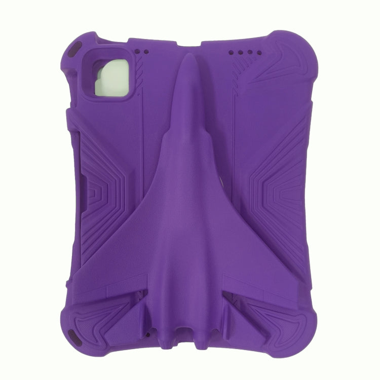 For iPad Air 11 2024 360 Rotation Aircraft Holder EVA Shockproof Tablet Case(Purple) - iPad Air 11 2024 Cases by PMC Jewellery | Online Shopping South Africa | PMC Jewellery | Buy Now Pay Later Mobicred