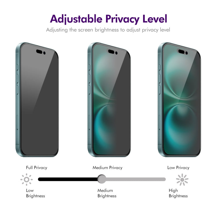 For iPhone 16 Plus ENKAY Easy Install Anti-peeping Privacy Full Screen Tempered Glass Film - iPhone 16 Plus Tempered Glass by ENKAY | Online Shopping South Africa | PMC Jewellery | Buy Now Pay Later Mobicred