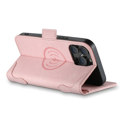 For iPhone 12 / 12 Pro SUTENI J07 Multifunctional Horizontal Flip Magsafe Leather Phone Case(Pink) - iPhone 12 / 12 Pro Cases by Suteni | Online Shopping South Africa | PMC Jewellery | Buy Now Pay Later Mobicred