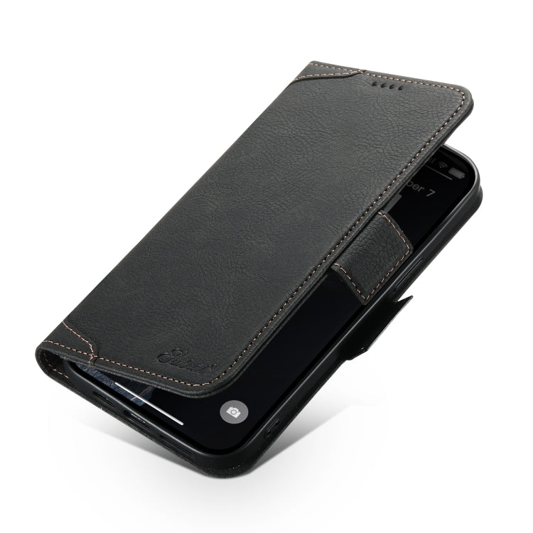 For iPhone 15 Pro Max SUTENI J07 Multifunctional Horizontal Flip Magsafe Leather Phone Case(Black) - iPhone 15 Pro Max Cases by Suteni | Online Shopping South Africa | PMC Jewellery | Buy Now Pay Later Mobicred