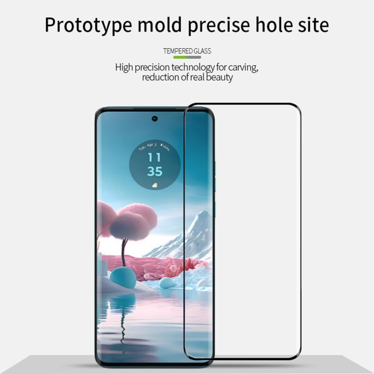 For Motorola Moto Edge 40 Neo MOFI 9H 3D Hot Bending Tempered Glass Film(Black) - Motorola Tempered Glass by MOFI | Online Shopping South Africa | PMC Jewellery