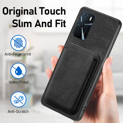 For OPPO A1 5G Retro Leather Card Bag Magnetic Phone Case(Black) - OPPO Cases by PMC Jewellery | Online Shopping South Africa | PMC Jewellery | Buy Now Pay Later Mobicred