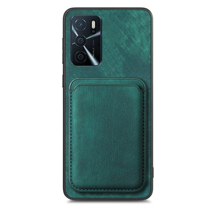 For OPPO Reno8 T 4G Retro Leather Card Bag Magnetic Phone Case(Green) - OPPO Cases by PMC Jewellery | Online Shopping South Africa | PMC Jewellery | Buy Now Pay Later Mobicred