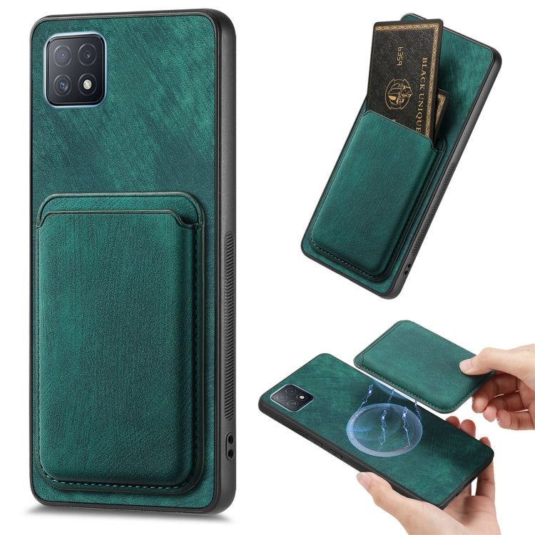 For OPPO A72 5G Retro Leather Card Bag Magnetic Phone Case(Green) - OPPO Cases by PMC Jewellery | Online Shopping South Africa | PMC Jewellery | Buy Now Pay Later Mobicred