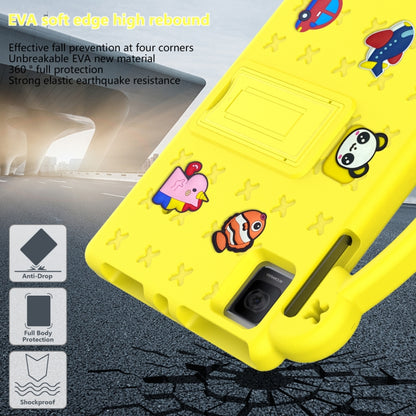 For Blackview Oscal Pad 15 2023 10.36/Tab 11 Handle Kickstand Children EVA Shockproof Tablet Case(Yellow) - Others by PMC Jewellery | Online Shopping South Africa | PMC Jewellery | Buy Now Pay Later Mobicred