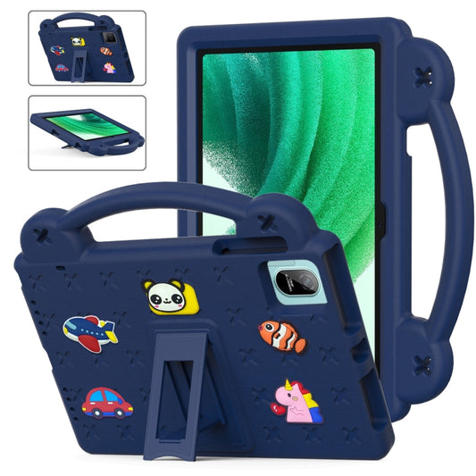 For Blackview Oscal Pad 15 2023 10.36/Tab 11 Handle Kickstand Children EVA Shockproof Tablet Case(Navy Blue) - Others by PMC Jewellery | Online Shopping South Africa | PMC Jewellery | Buy Now Pay Later Mobicred