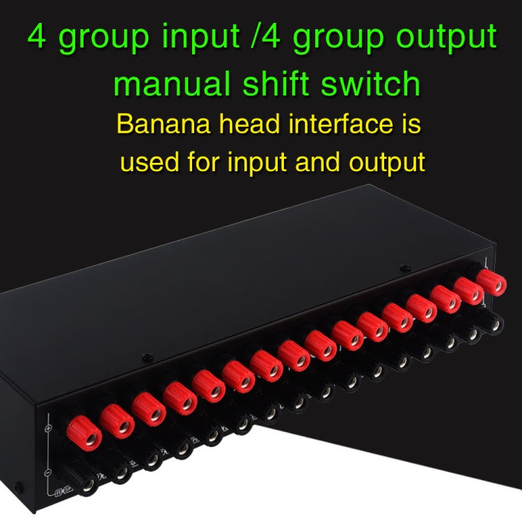 B070 4 Input 4 Ooutput Power Amplifier Speaker Selector Switcher Speaker Comparator -  by PMC TechLife | Online Shopping South Africa | PMC TechLife | Buy Now Pay Later Mobicred