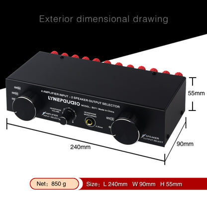 B071 4 Input 2 Output or 2 In 4 Out Power Amplifier Speaker Selector Switcher -  by PMC Jewellery | Online Shopping South Africa | PMC Jewellery | Buy Now Pay Later Mobicred