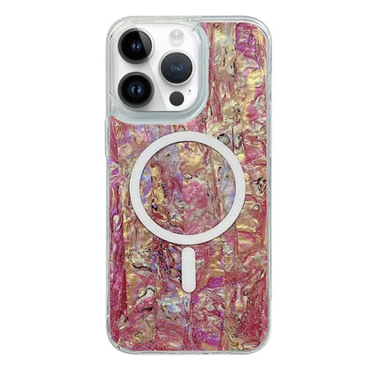 For iPhone 14 Pro Shell Texture Multicolor MagSafe TPU Phone Case(Roige) - iPhone 14 Pro Cases by PMC Jewellery | Online Shopping South Africa | PMC Jewellery