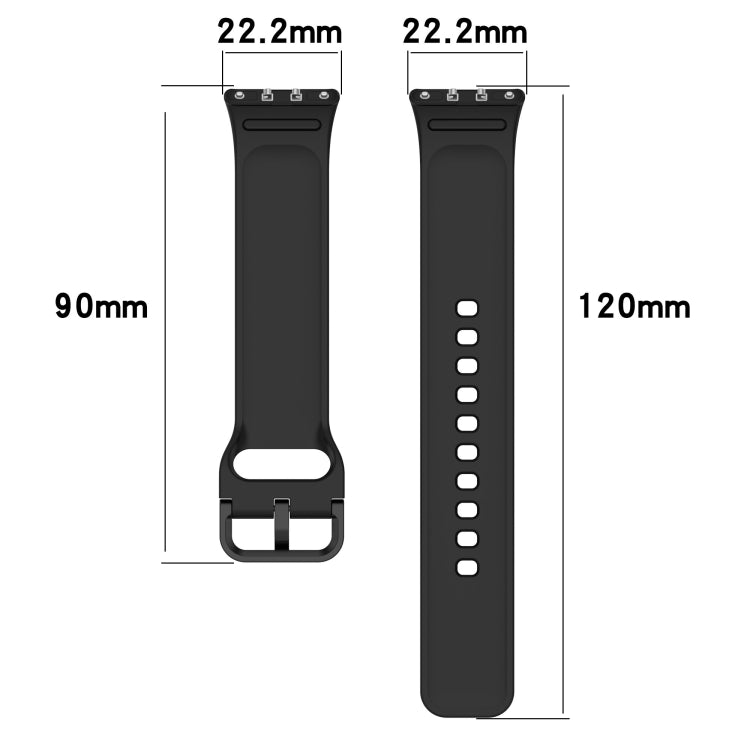 For Samsung Galaxy Fit 3 Solid Color Colorful Buckle Silicone Watch Band(Black) - Watch Bands by PMC Jewellery | Online Shopping South Africa | PMC Jewellery