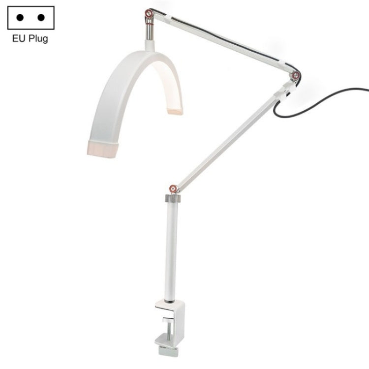 HD-M3X For Eyelash Extensions / Tattoo / Nail Art Lighting Lamp 16 inch Clip-on Half Moon Desk Lamp(EU Plug) - Selfie Light by PMC Jewellery | Online Shopping South Africa | PMC Jewellery | Buy Now Pay Later Mobicred