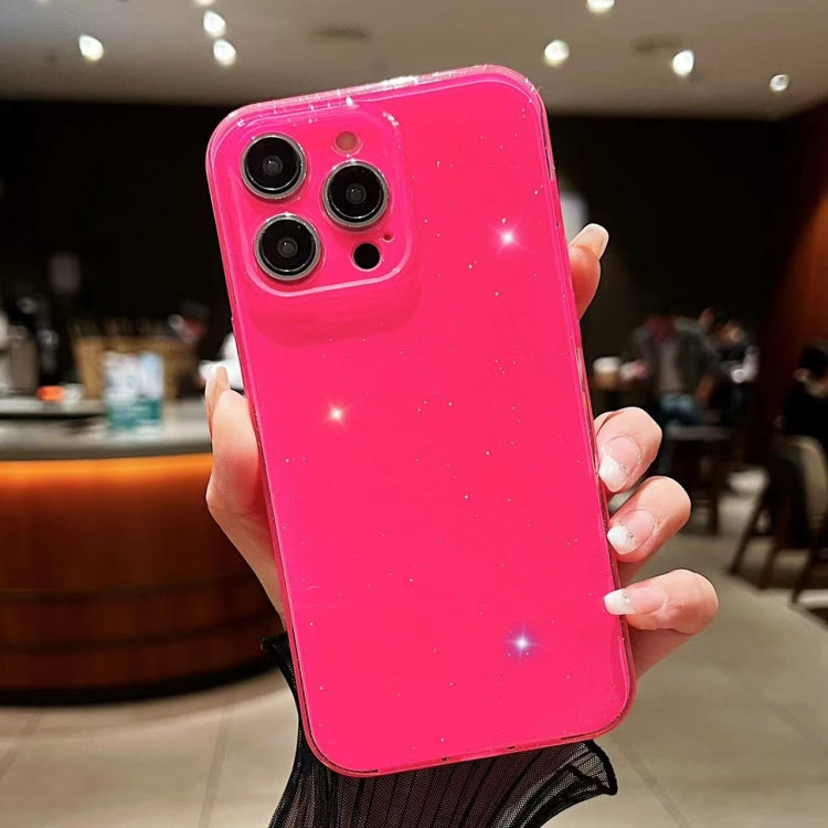 For iPhone 16 Pro Jelly Glitter Solid Color TPU Phone Case(Rose Red) - iPhone 16 Pro Cases by PMC TechLife | Online Shopping South Africa | PMC TechLife | Buy Now Pay Later Mobicred