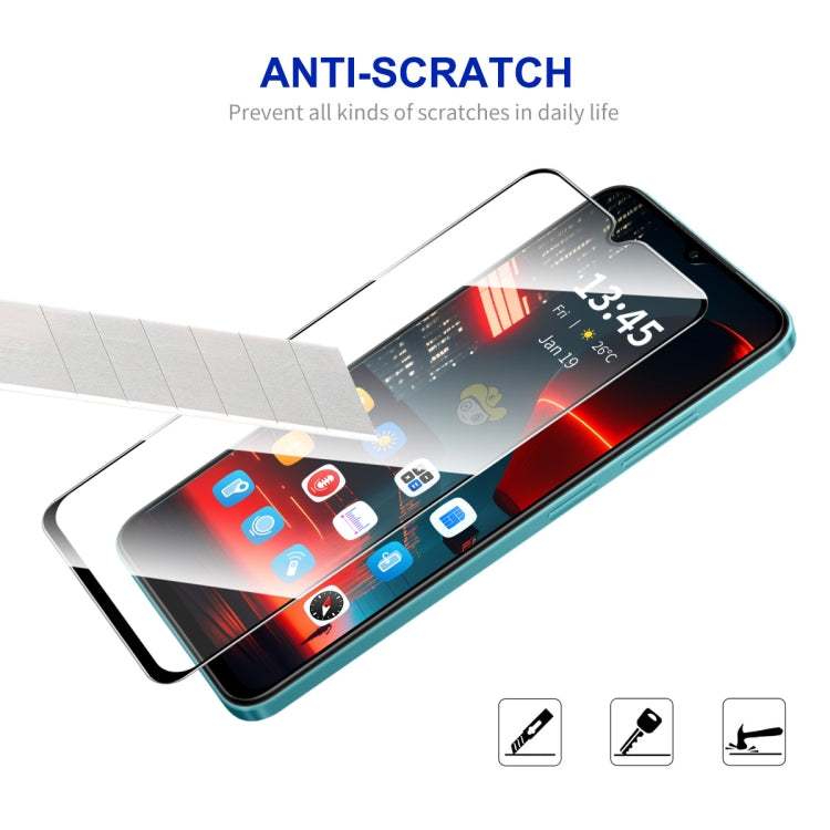 For OPPO A16e 2pcs ENKAY Full Glue High Aluminum-silicon Tempered Glass Film - OPPO Tempered Glass by ENKAY | Online Shopping South Africa | PMC Jewellery | Buy Now Pay Later Mobicred