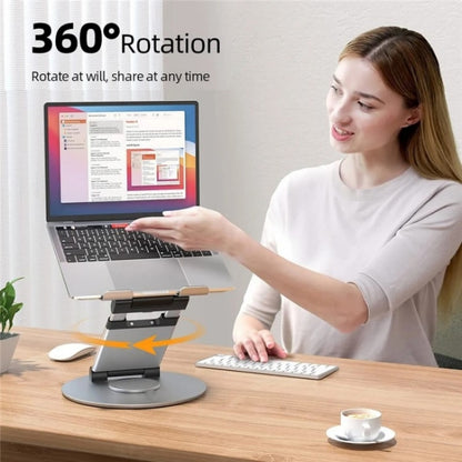 AS018-XS For 10-17 inch Device 360 Degree Rotating Adjustable Laptop Holder Desktop Stand(Silver) - Laptop Stand by PMC Jewellery | Online Shopping South Africa | PMC Jewellery | Buy Now Pay Later Mobicred