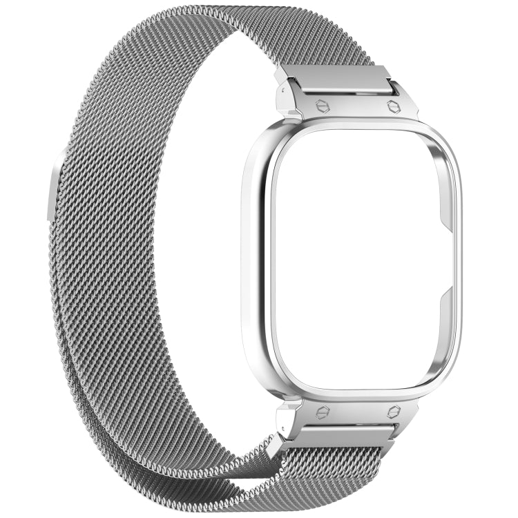 For CMF Watch Pro D395 Metal Frame + Milanese Integrated Magnetic Watch Band(Silver) - Watch Bands by PMC Jewellery | Online Shopping South Africa | PMC Jewellery