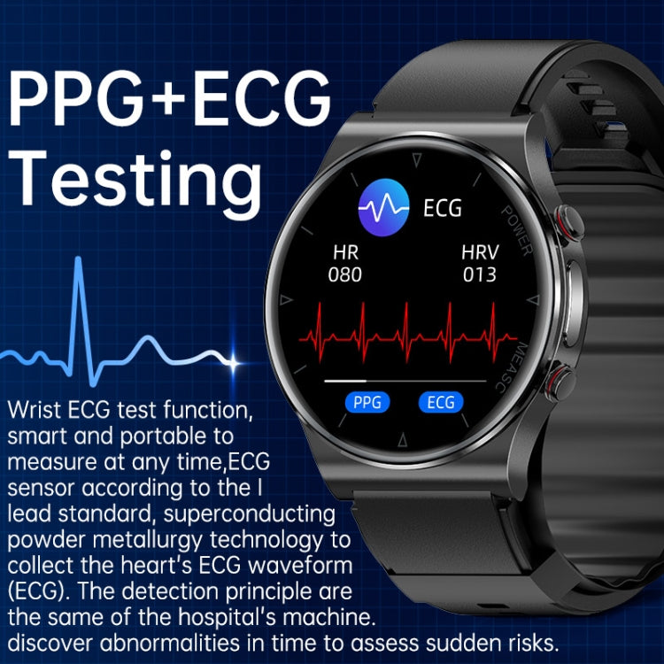 P70 1.3 inch Color Screen Smart Watch, Support Accurate Air Pump Blood Pressure / ECG(Black) - Smart Watches by PMC Jewellery | Online Shopping South Africa | PMC Jewellery