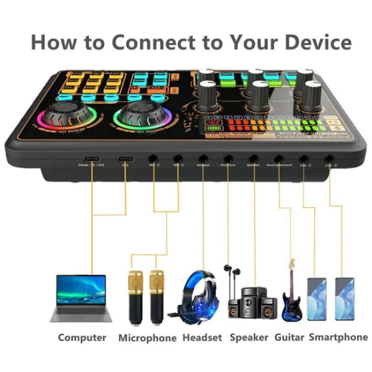 SK600 Multifunctional Live Sound Card Professional Audio Mixer - Live Sound Effects Processors by PMC TechLife | Online Shopping South Africa | PMC TechLife | Buy Now Pay Later Mobicred