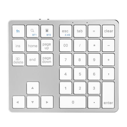 K-35 Computer Laptop Keyboard 35-Keys Tablet Accessories Bluetooth Keypad(Silver) - Mini Keyboard by PMC Jewellery | Online Shopping South Africa | PMC Jewellery | Buy Now Pay Later Mobicred