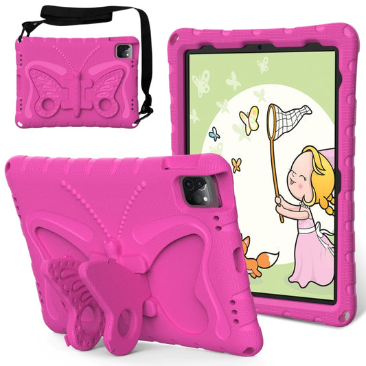 For iPad Pro 11 2024 Butterfly Bracket EVA Shockproof Tablet Case(Rose Red) - iPad Pro 11 2024 Cases by PMC Jewellery | Online Shopping South Africa | PMC Jewellery | Buy Now Pay Later Mobicred