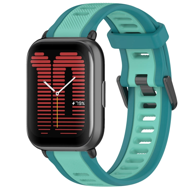 For Amazfit Active 20mm Two-Color Textured Silicone Watch Band(Water Duck) - free shipping - PMC TechLife - Order now!