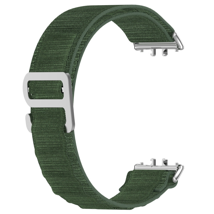 For Samsung Galaxy Fit 3 Nylon Canvas Watch Band(Green) - Watch Bands by PMC Jewellery | Online Shopping South Africa | PMC Jewellery