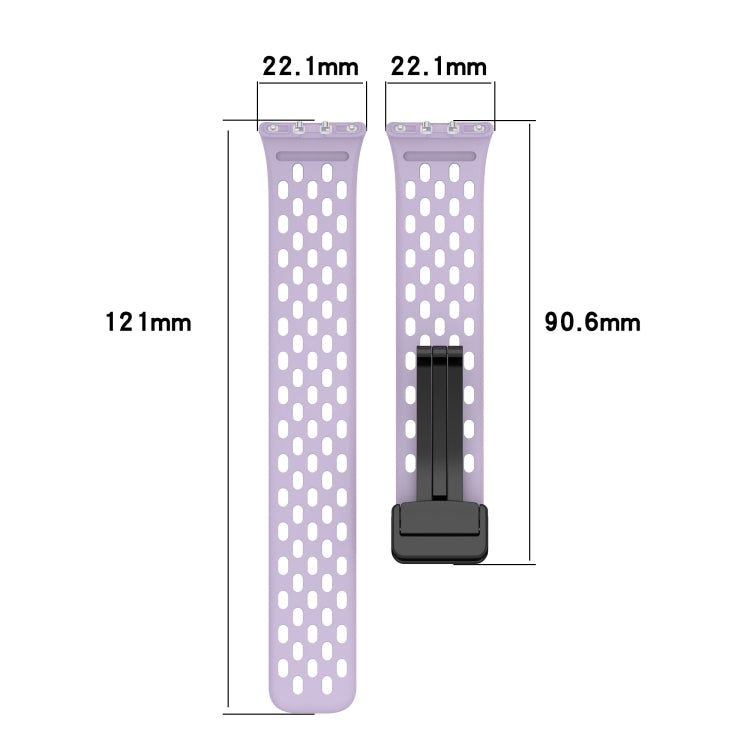 For Samsung Galaxy Fit 3 Hole Style Magnetic Folding Buckle Silicone Watch Band(Starlight) - Watch Bands by PMC Jewellery | Online Shopping South Africa | PMC Jewellery