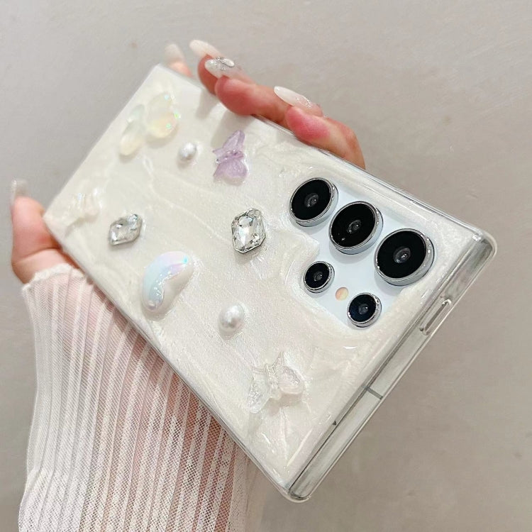 For Samsung Galaxy S25 Ultra 5G Cream Gum Decoden TPU Phone Case(Pearl) - Galaxy S25 Ultra 5G Cases by PMC Jewellery | Online Shopping South Africa | PMC Jewellery | Buy Now Pay Later Mobicred