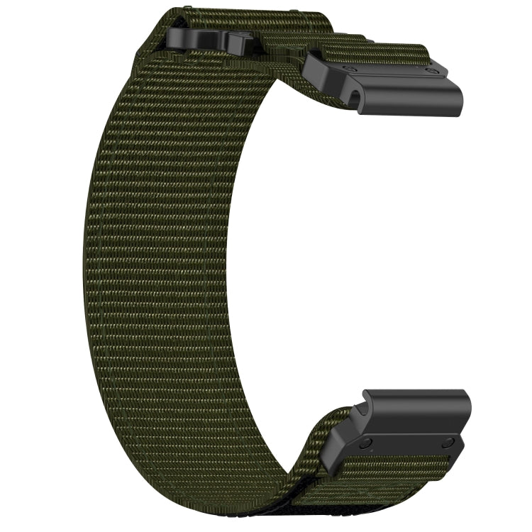 For Garmin MARQ Golfer 22mm Nylon Hook And Loop Fastener Watch Band(Army Green) - Watch Bands by PMC Jewellery | Online Shopping South Africa | PMC Jewellery